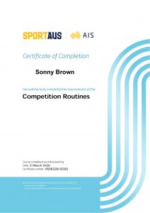 SportAus Competition Routines