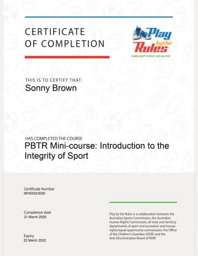 Introduction to the Integrity of Sport